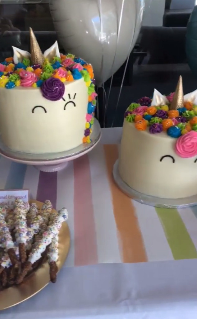 North West And Penelope Disick Celebrate At Joint Unicorn Themed